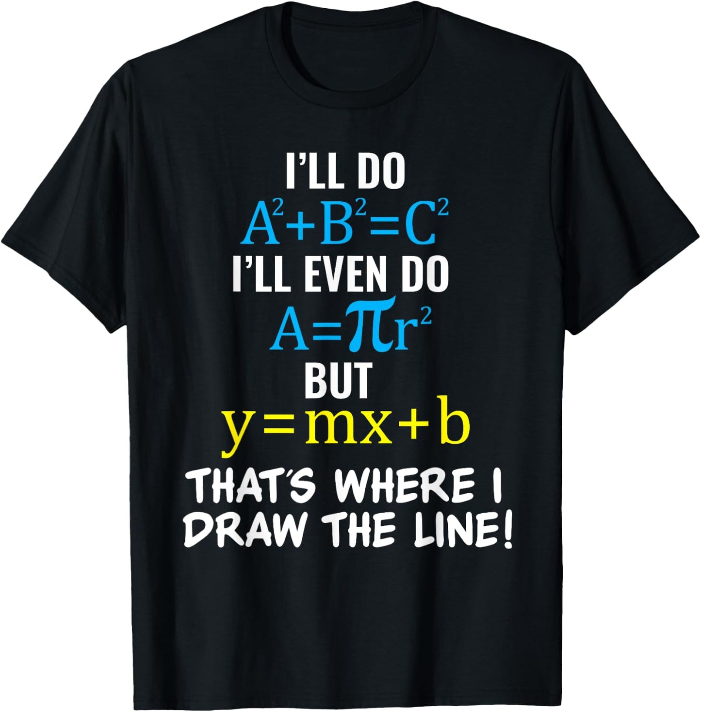 Basic Math Pun T Shirt Meme for Youth Teen Girls & Boys T-Shirt - T-Shirt | Black
