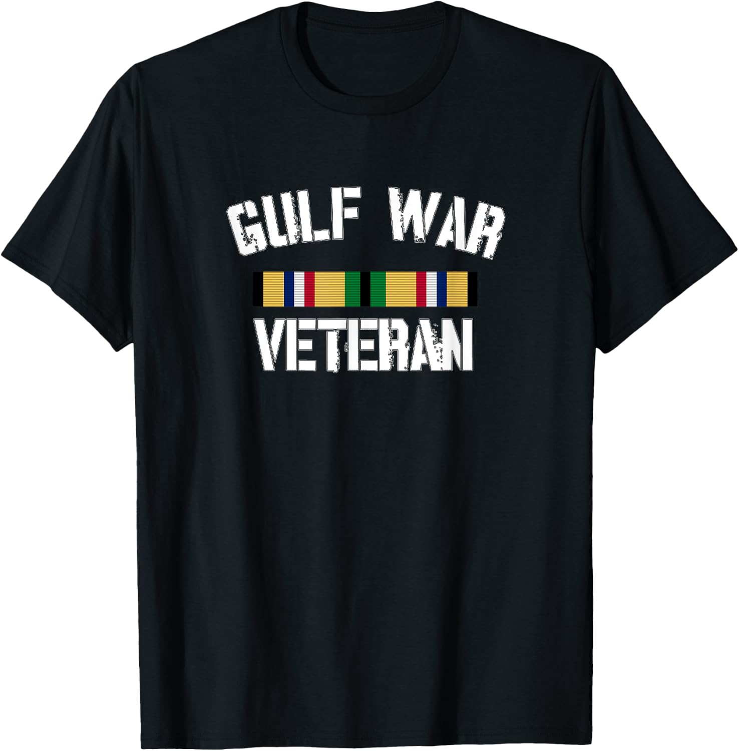 Patriotic American Creations by Revinct Designs Gulf War Veteran Pride Persian Gulf Service Ribbon T-Shirt - T-Shirt | Black