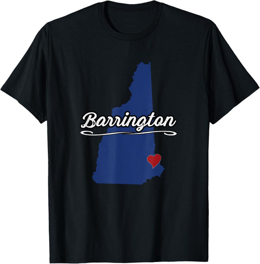 City of Barrington New Hampshire | NH Novelty Merch Gift T-Shirt - T-Shirt | Black