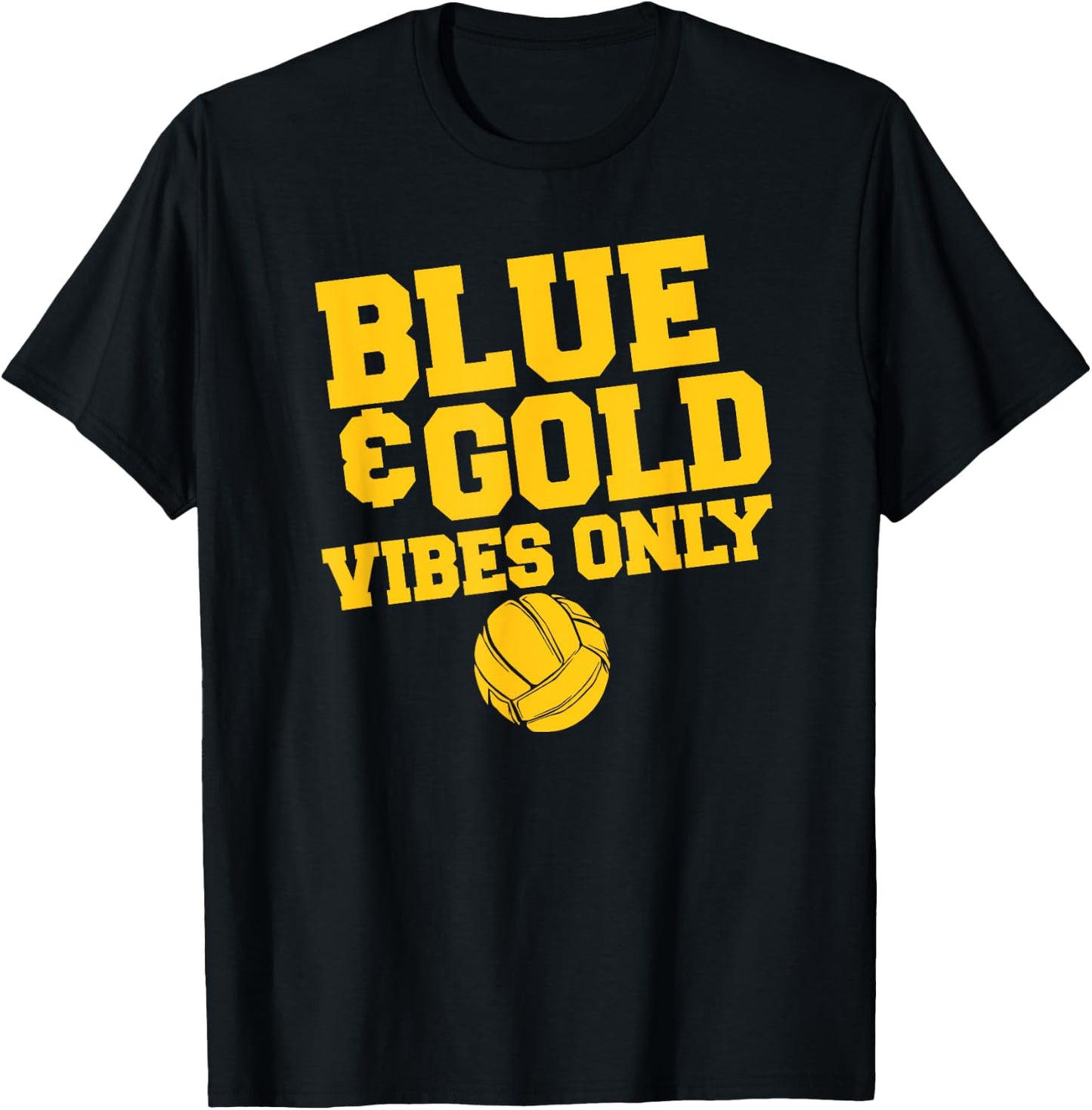 Blue Gold Game Day High School Volleyball Group Team T-Shirt - T-Shirt | Black