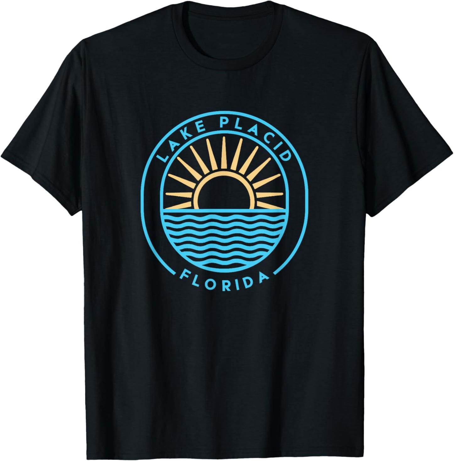 Lake Placid Florida Outdoors Vintage T-Shirt - T-Shirt | Black