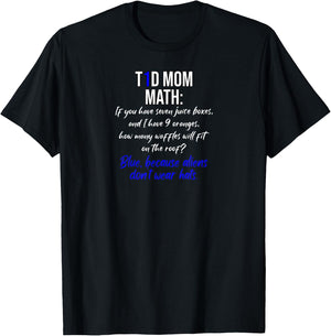 Funny T1D Mom Math and insulin dosing calculations T-Shirt - T-Shirt | Black