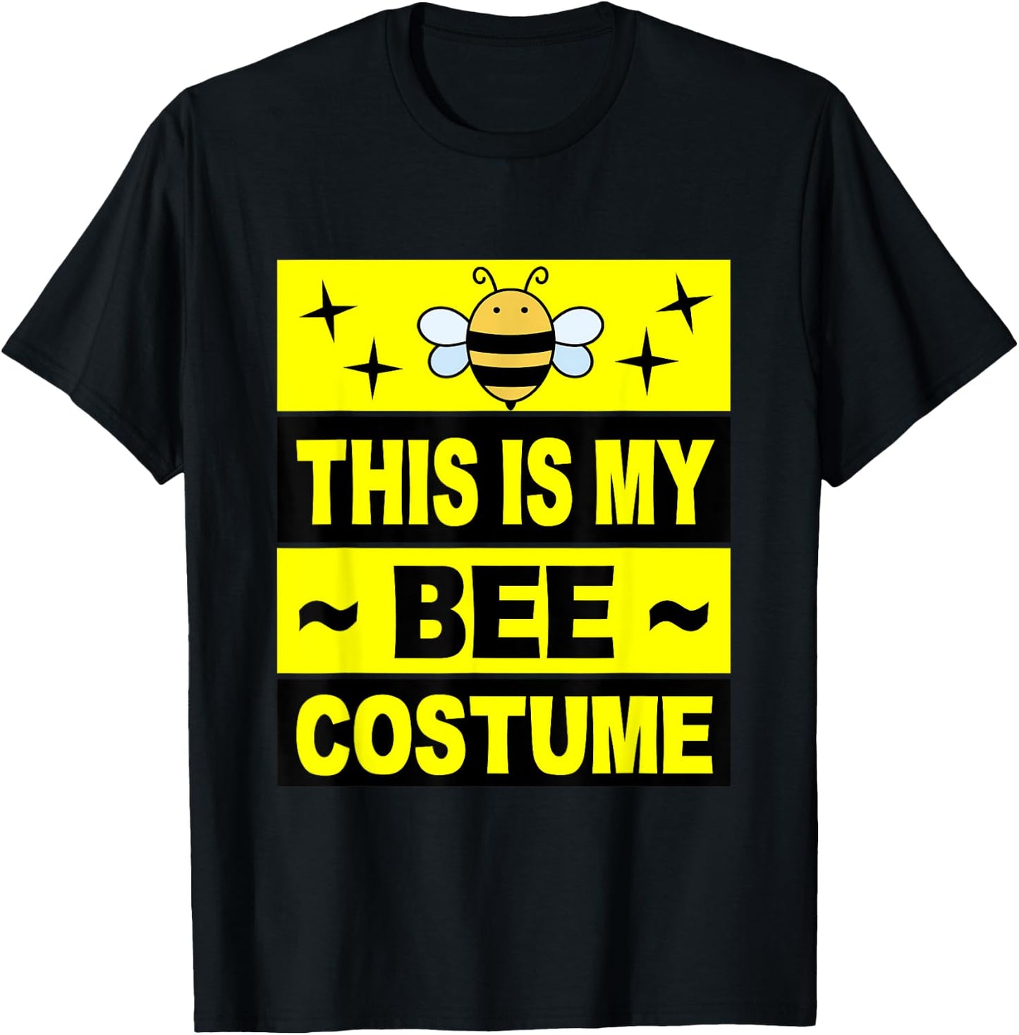 Retro Bee Costume Women Cute Adult Kids Men Baby Bumble Bee T-Shirt - T-Shirt | Black