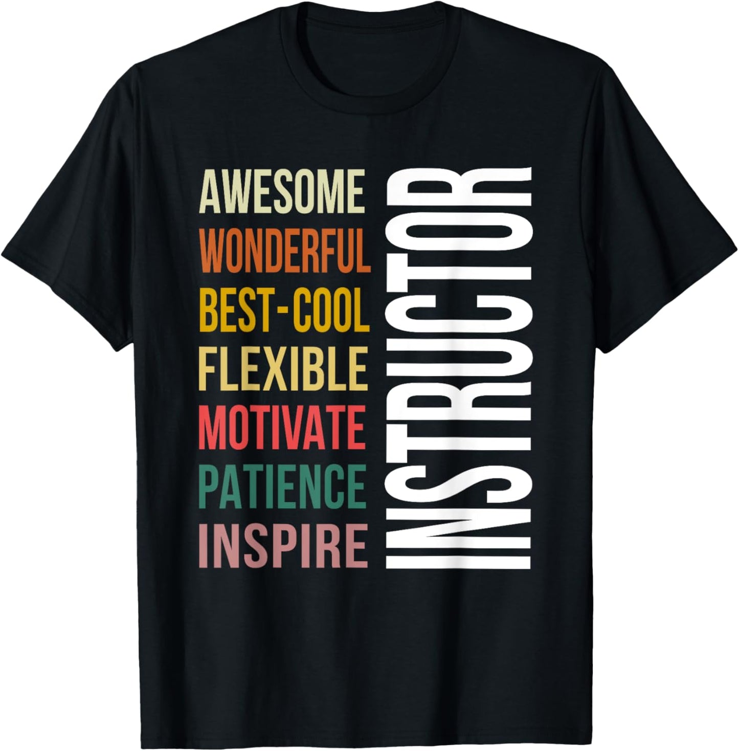 Funny Instructor Thank You Gift Awesome T-Shirt - T-Shirt | Black