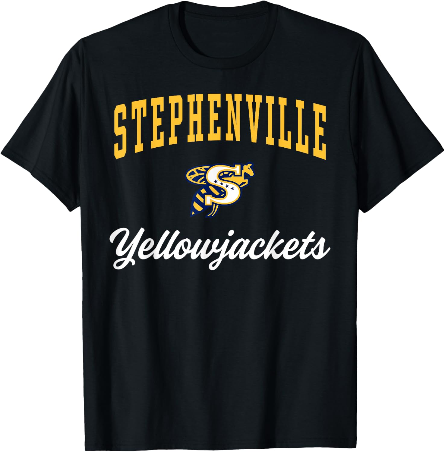 Stephenville High School Yellowjackets C3 T-Shirt - T-Shirt | Black