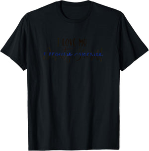I Love My Deputy Sheriff | Deputy Wife T-Shirt - T-Shirt | Black