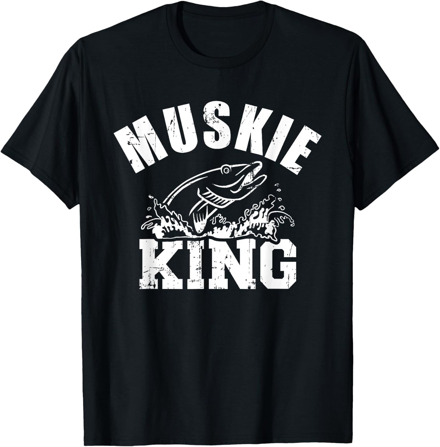 Muskie king fishing T-Shirt - T-Shirt | Black