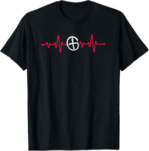 Geocaching Heartbeat Ekg Pulse Geocacher Outdoor Geocache T-Shirt - T-Shirt | Black