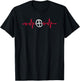 Geocaching Heartbeat Ekg Pulse Geocacher Outdoor Geocache T-Shirt - T-Shirt | Black
