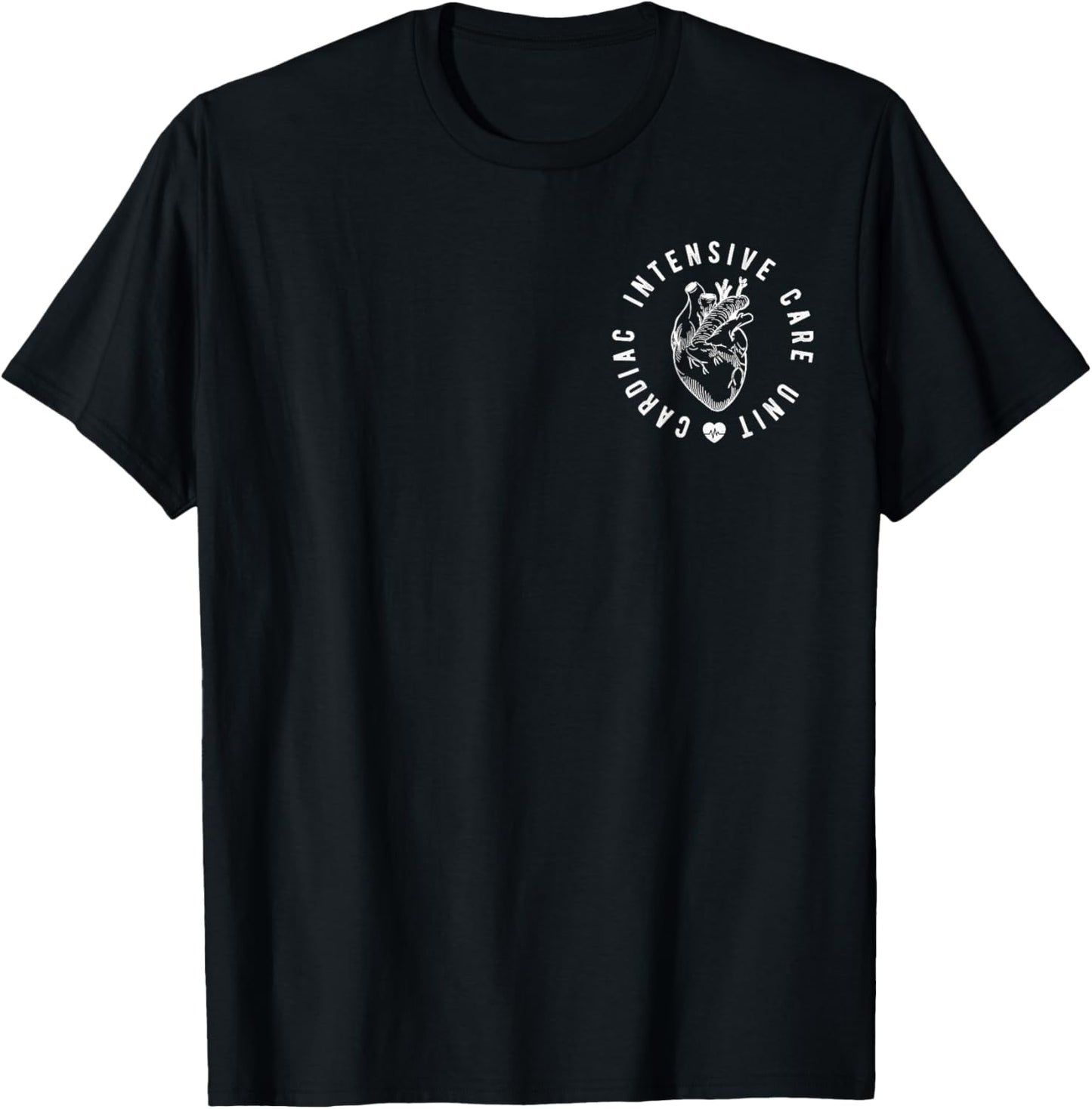 Cardiac Intensive Care Unit Cardiac ICU Nurse Appreciation T-Shirt - T-Shirt | Black