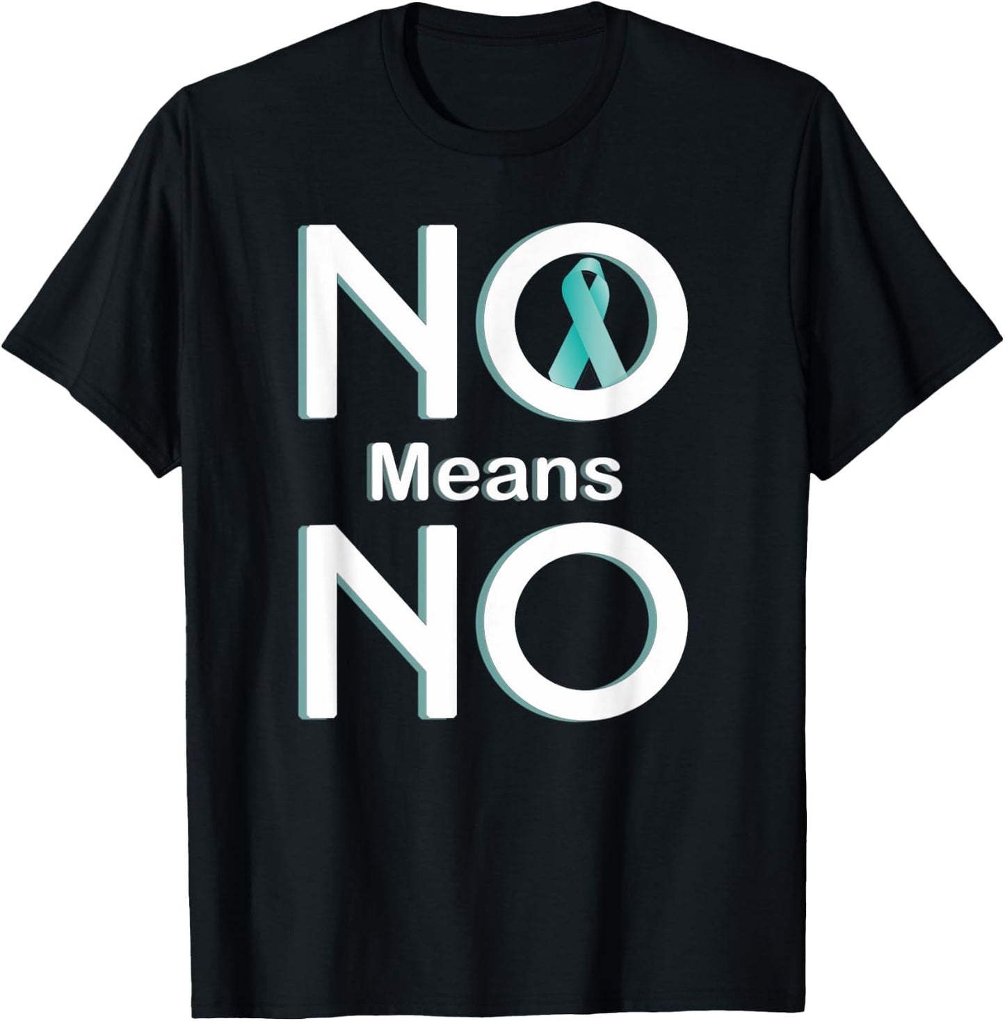 No Means No Sexual Assault Awareness Month T-Shirt - T-Shirt | Black