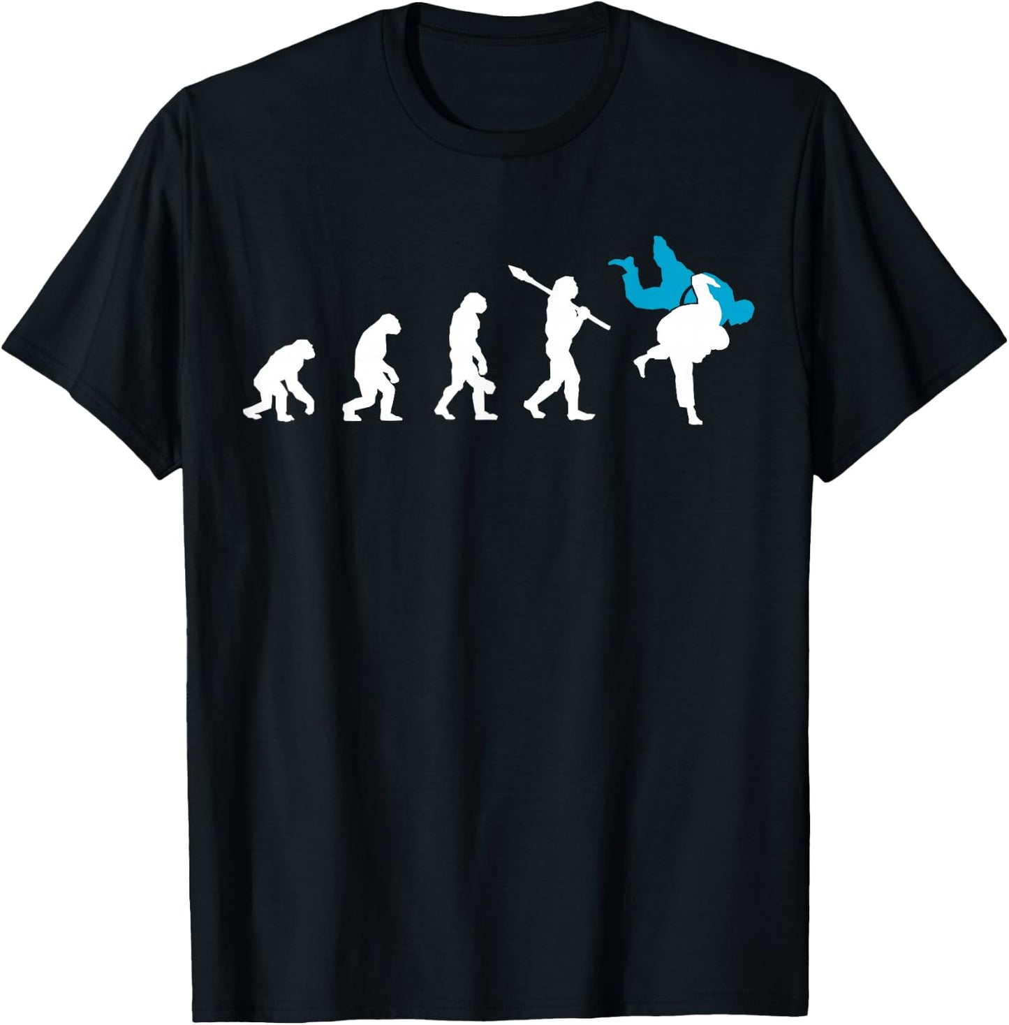Judo Evolution Cool Judoka Retro Gift T-Shirt - T-Shirt | Black