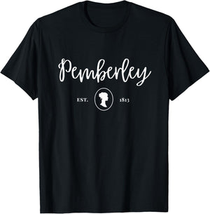 Pemberley Pride and Prejudice Jane Austen T-Shirt - T-Shirt | Black