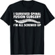 Spine Surgery Survivor Gift Back Chiropractor T-Shirt - T-Shirt | Black