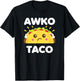 Awko Taco Awkward Funny Cute Kawaii Food T-Shirt - T-Shirt | Black