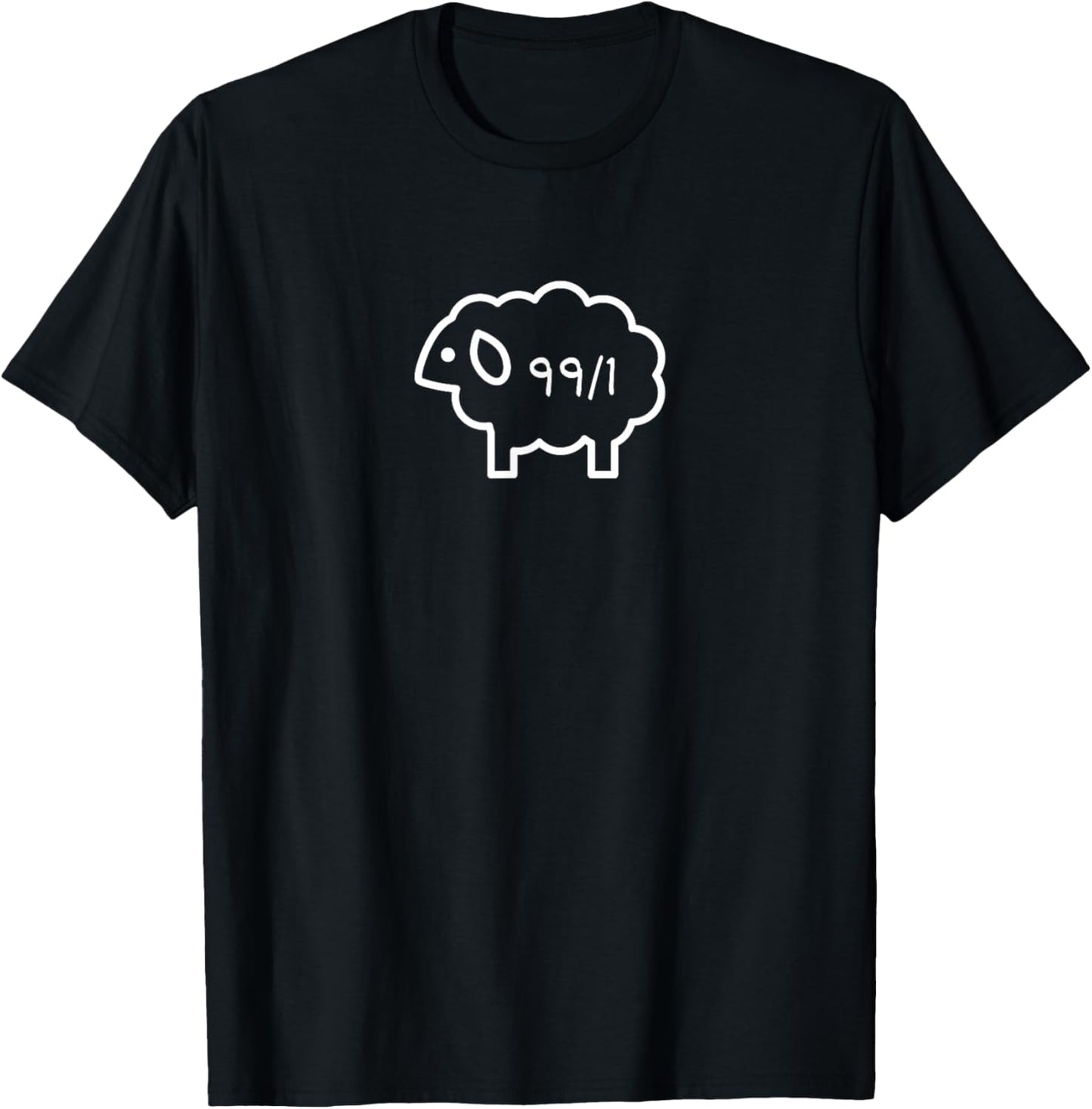 Lost Sheep - He Leaves the 99 for the 1 - Christian Gifts T-Shirt - T-Shirt | Black