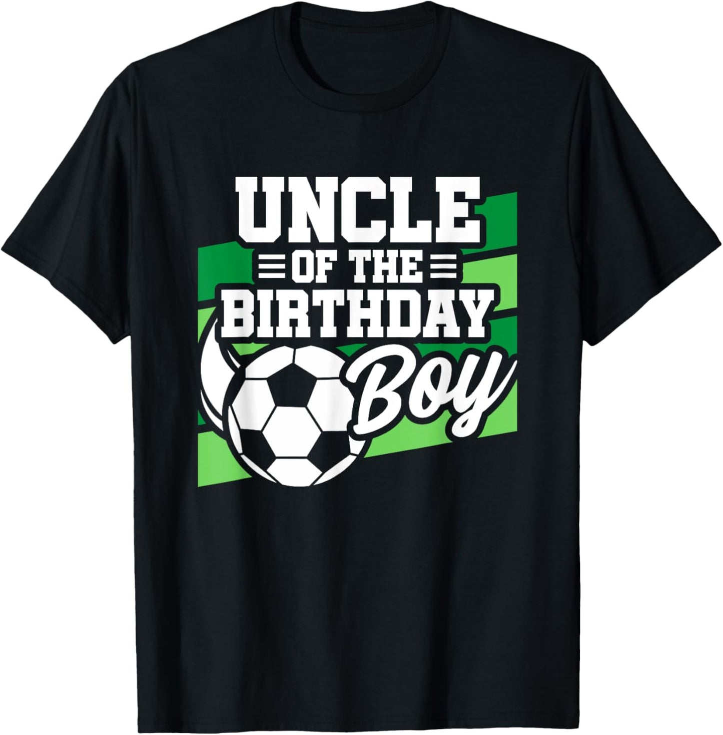 Soccer Birthday - Birthday Uncle - Boys Soccer Birthday T-Shirt - T-Shirt | Black