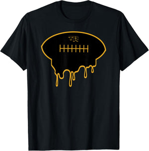 Football Drip T-Shirt - T-Shirt | Black