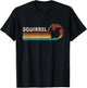 Squirrel Vintage Men Women Kids Boys Girls Funny Retro T-Shirt - T-Shirt | Black