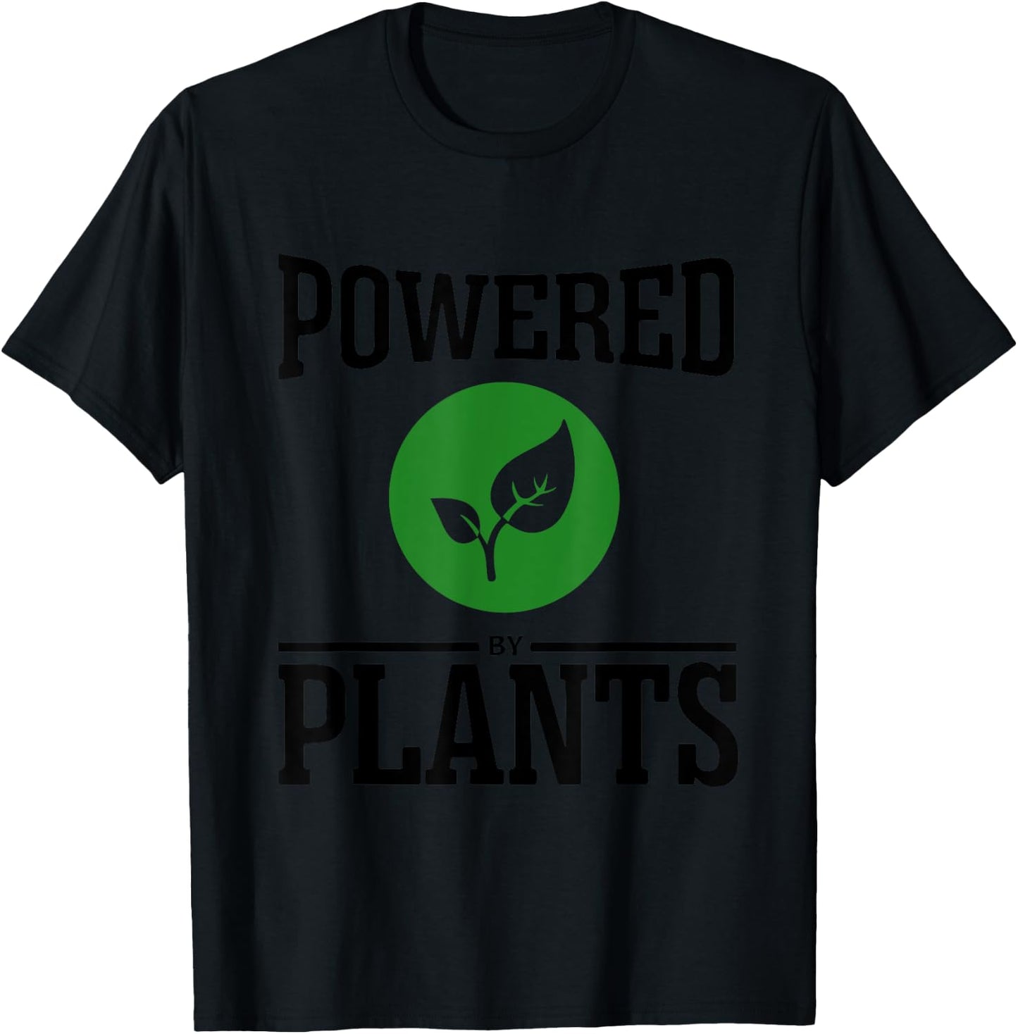 Powered By Plants Vegan Workout T-Shirt - T-Shirt | Black