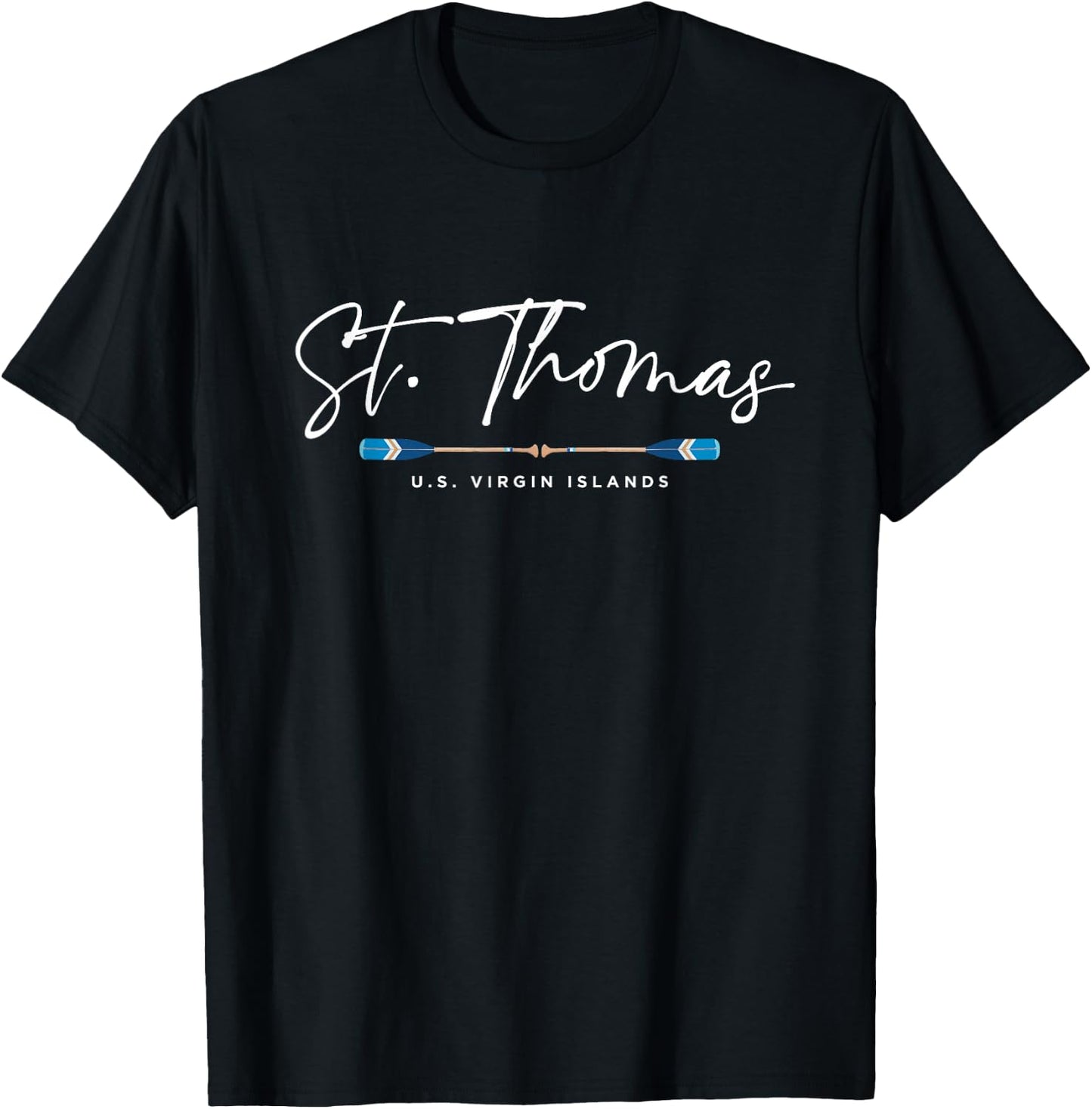 St. Thomas USV Islands Beach Graphic T-Shirt - T-Shirt | Black