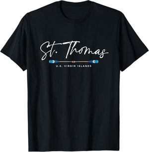 St. Thomas USV Islands Beach Graphic T-Shirt - T-Shirt | Black