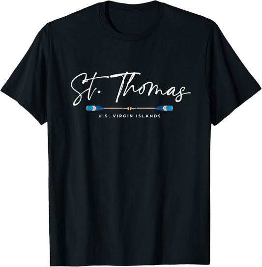 St. Thomas USV Islands Beach Graphic T-Shirt - T-Shirt | Black