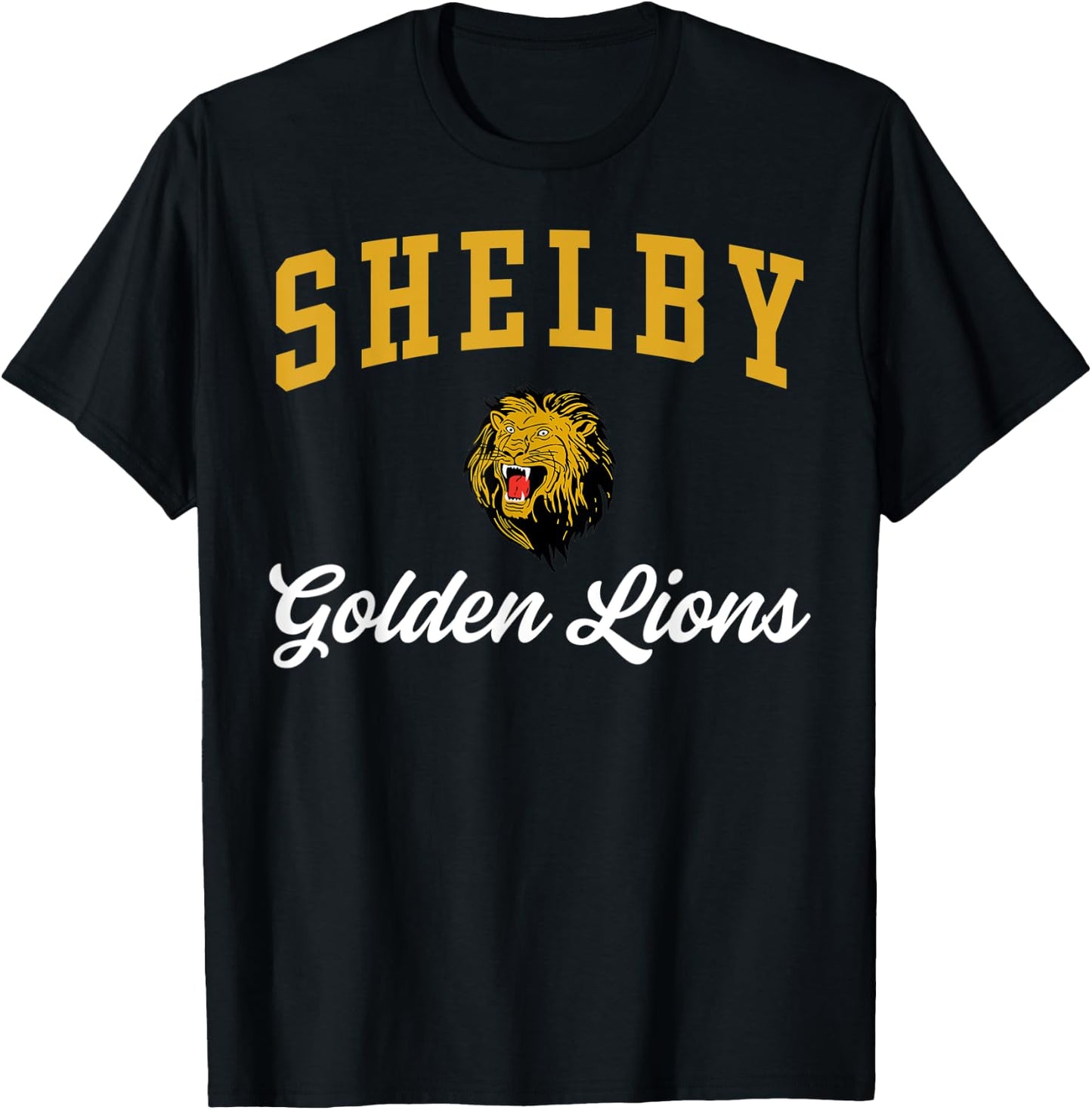 Shelby High School Golden Lions C3 T-Shirt - T-Shirt | Black