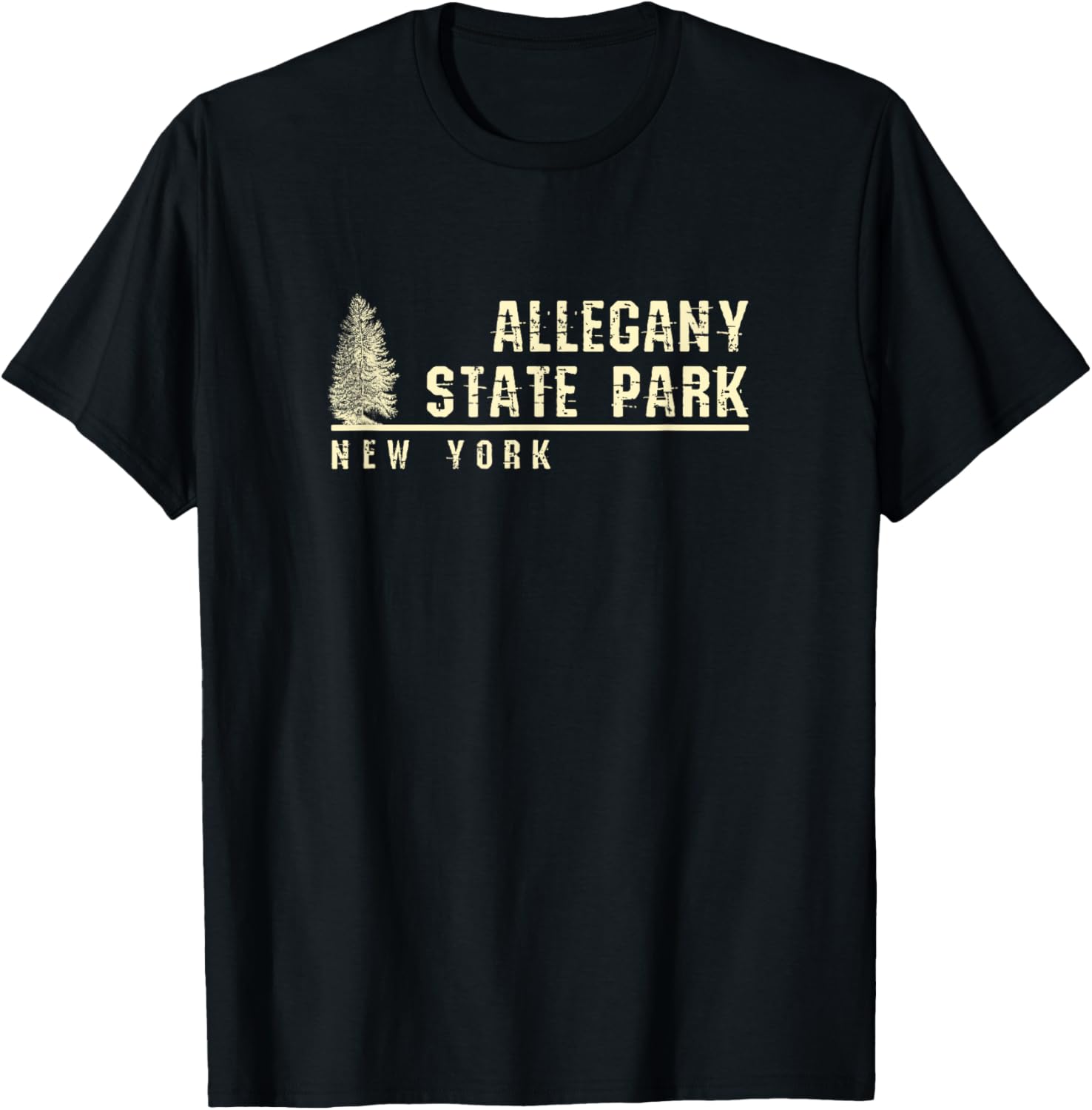 New York Souvenir Gift Allegany State Park T-Shirt - T-Shirt | Black
