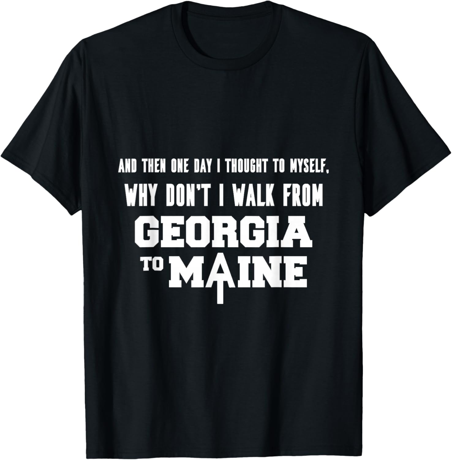 Appalachian Trail Souvenir Map Hiking Appalachia T-Shirt - T-Shirt | Black