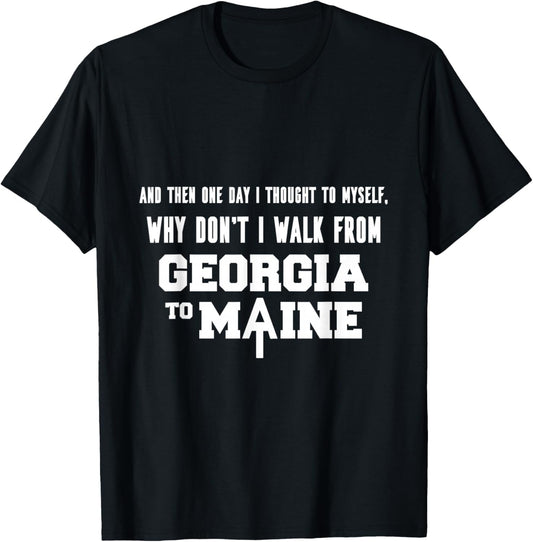 Appalachian Trail Souvenir Map Hiking Appalachia T-Shirt - T-Shirt | Black