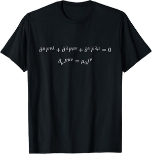 Maxwell's Relativistic Equations | Nerdy Science Physics T-Shirt - T-Shirt | Black