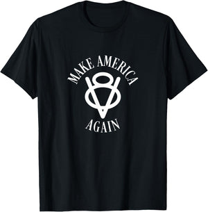 Make America V8 Again Vintage Classic Car Enthusiast T-Shirt - T-Shirt | Black