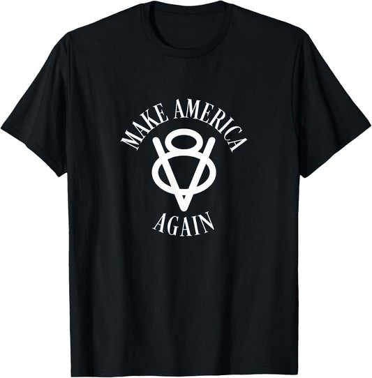 Make America V8 Again Vintage Classic Car Enthusiast T-Shirt - T-Shirt | Black