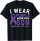 I Wear Purple For My Son Hodgkin's Lymphoma Awareness T-Shirt - T-Shirt | Black