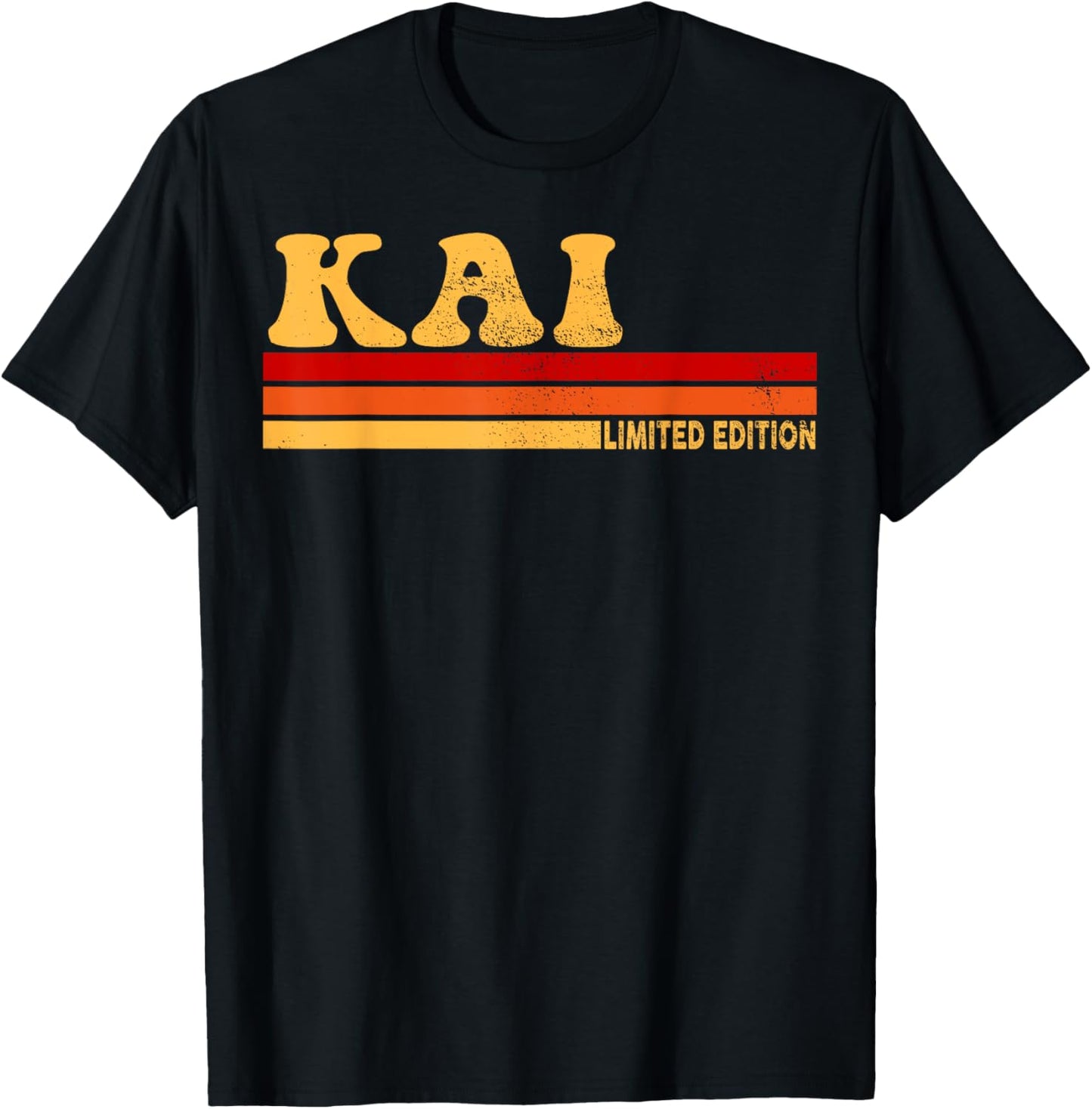 KAI Name Personalized Cute Idea Women Vintage KAI T-Shirt - T-Shirt | Black