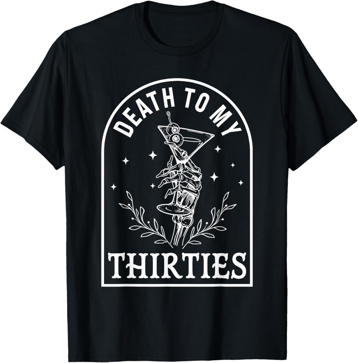 Death To My Thirties 40th Birthday Gothic Halloween Party T-Shirt - T-Shirt | Black