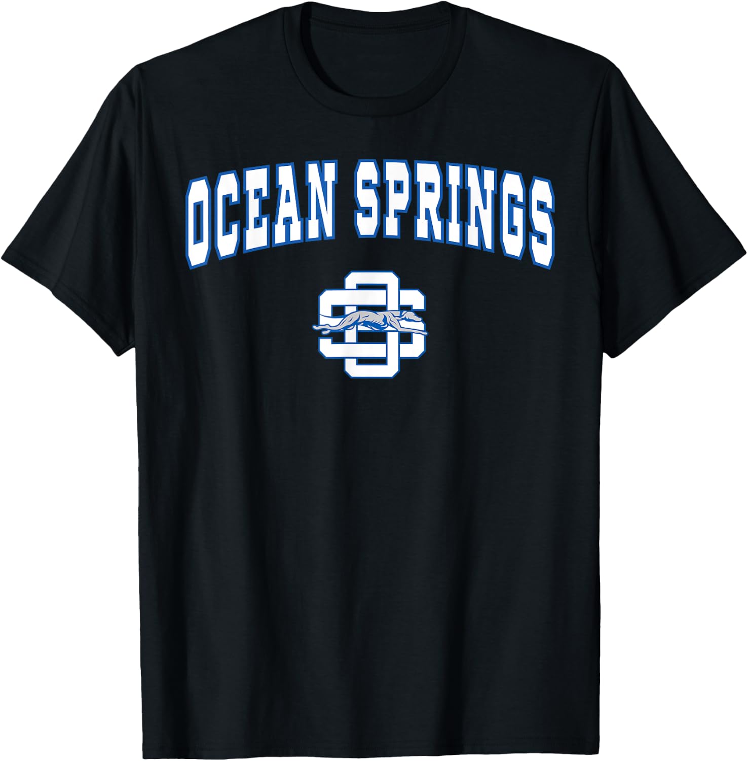 Ocean Springs High School Greyhounds C2 T-Shirt - T-Shirt | Black