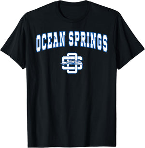 Ocean Springs High School Greyhounds C2 T-Shirt - T-Shirt | Black