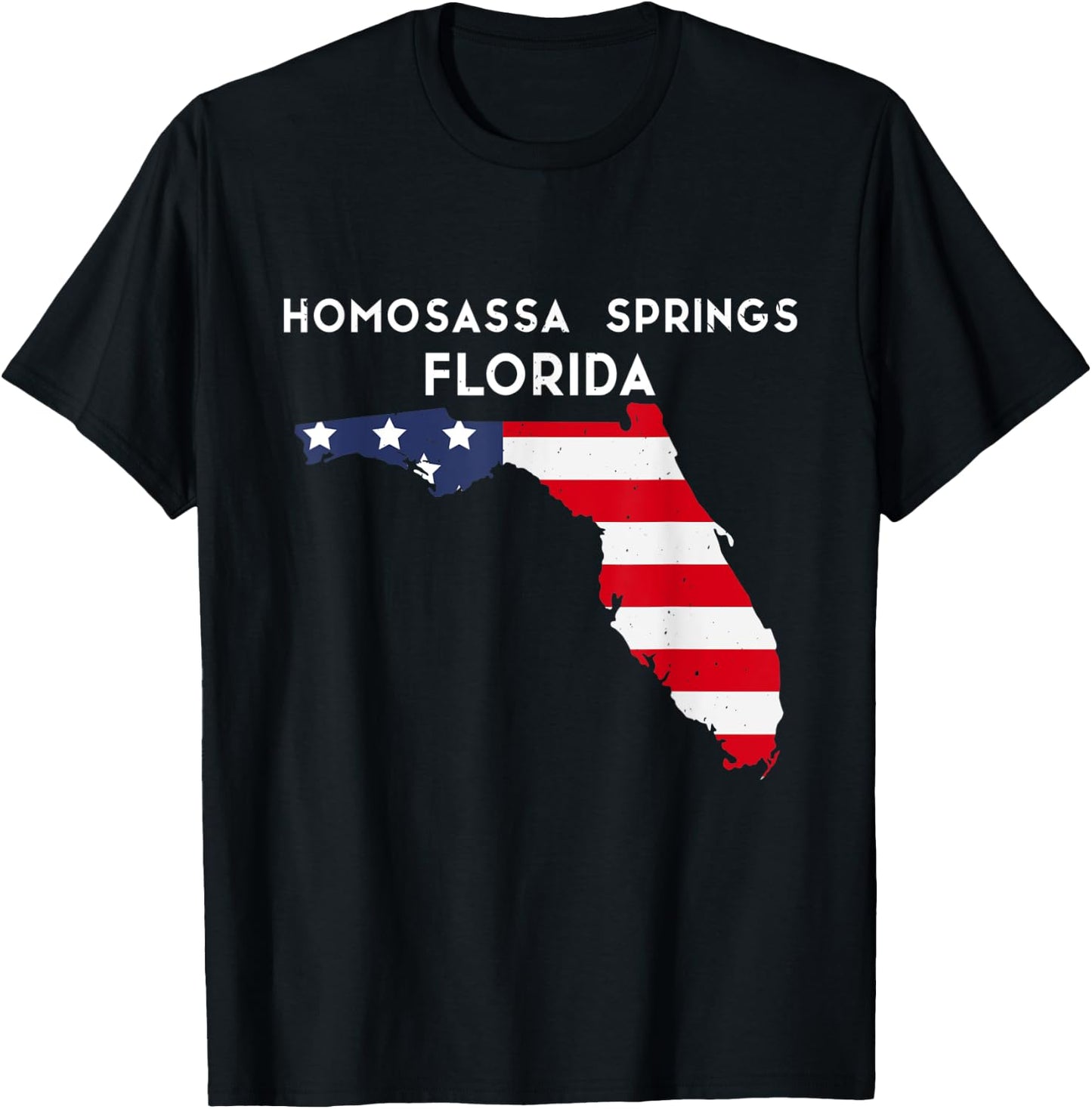 Homosassa Springs Florida USA State America Travel Floridian T-Shirt - T-Shirt | Black