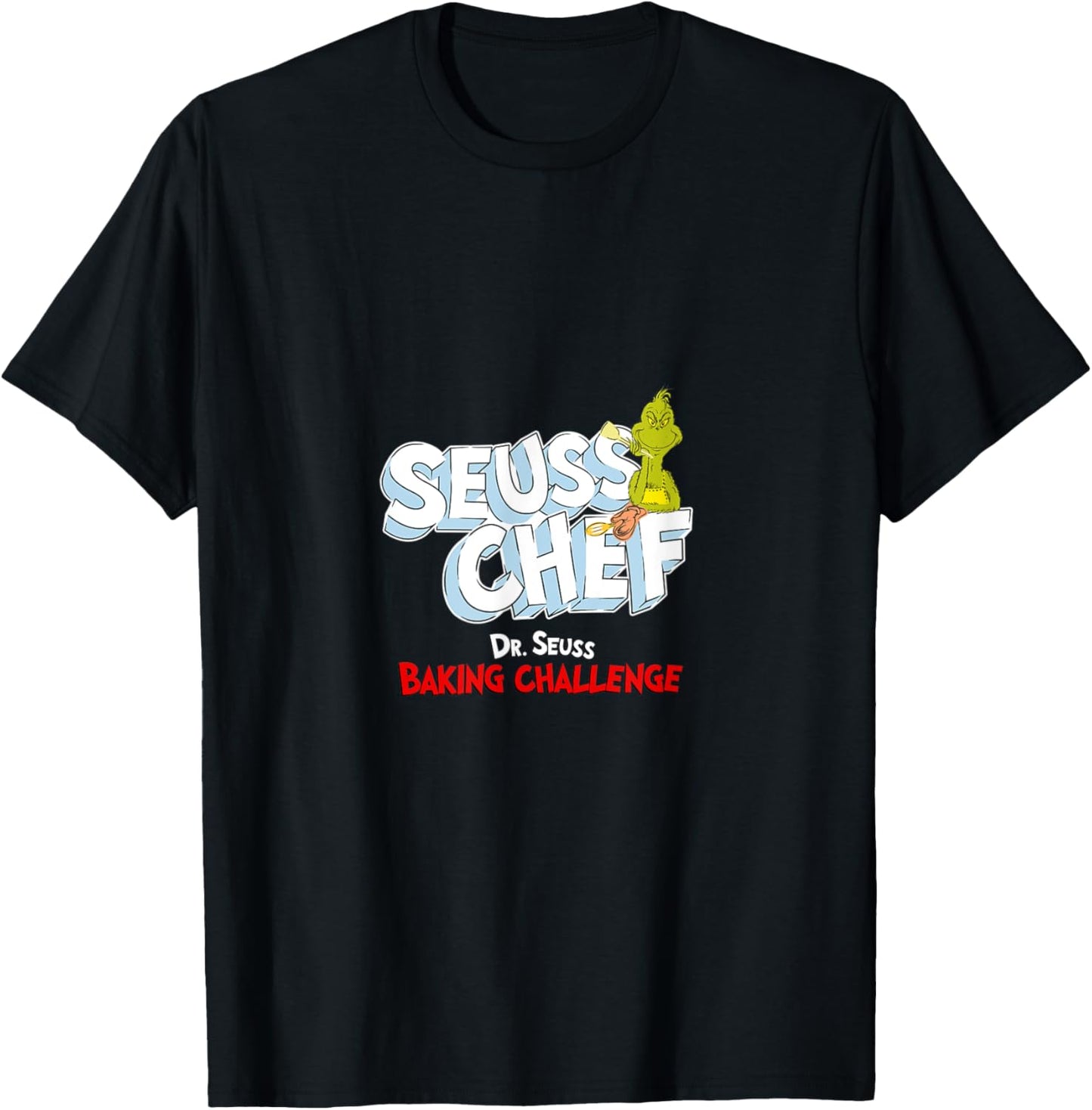 Dr. Seuss Baking Challenge Seuss Chef The Grinch T-Shirt - T-Shirt | Black