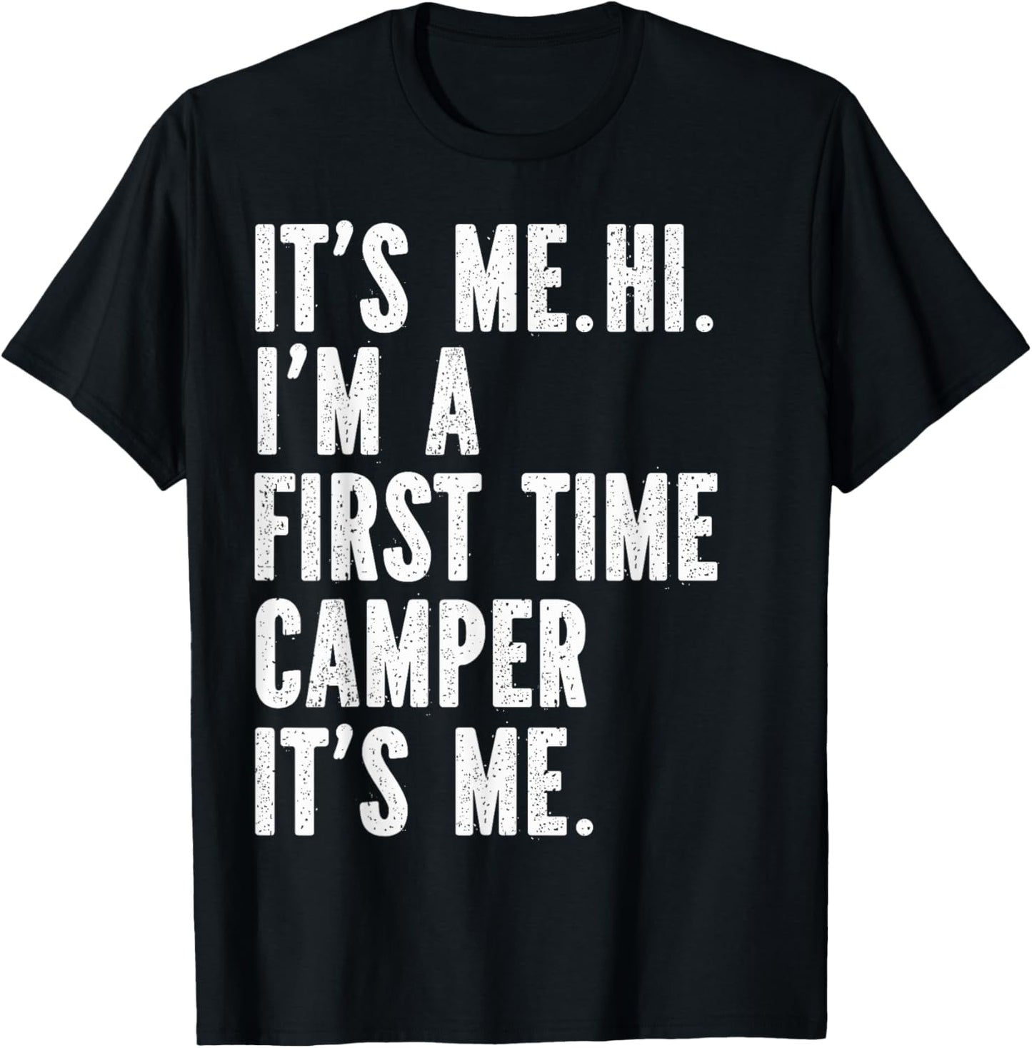 Summer Camp first time Camper cute fun retro bold design T-Shirt - T-Shirt | Black