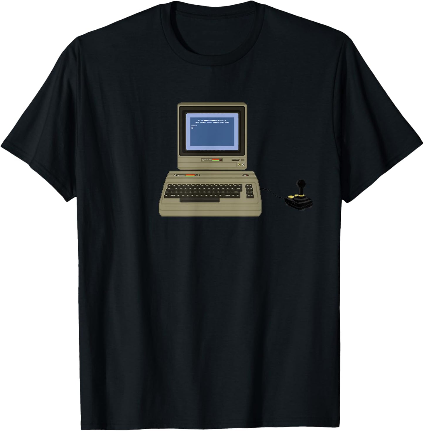 C64 1980s Retro Gamer and Retro Computing 8bit - Pixel Art T-Shirt - T-Shirt | Black