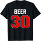 Beer 30 Jersey Athlete Uniform Time For Beer It's Beer 30 T-Shirt - T-Shirt | Black