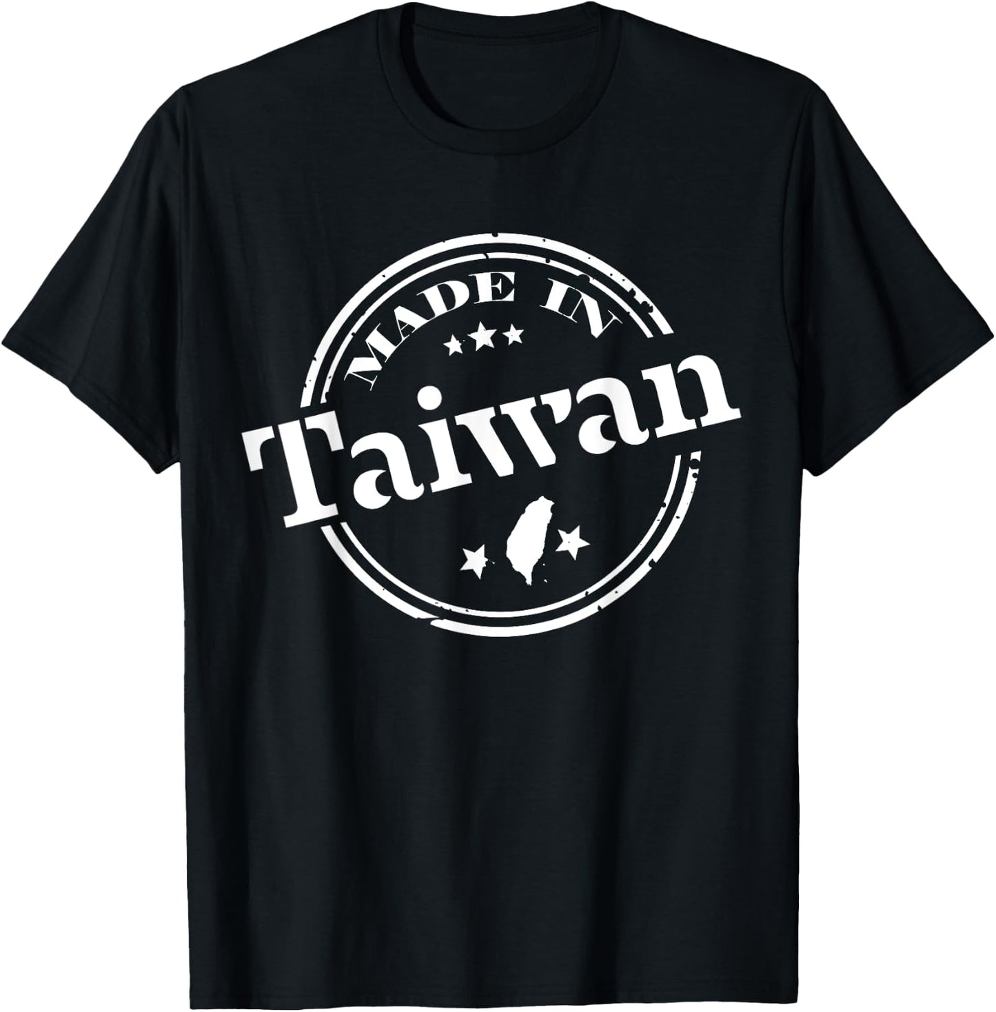 Made in Taiwan Flag Republic of China ROC Flag Map T-Shirt - T-Shirt | Black