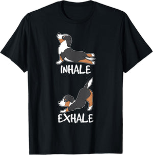 Funny Aussie Shepherd Gifts Yoga Australian Shepherd Lover T-Shirt - T-Shirt | Black