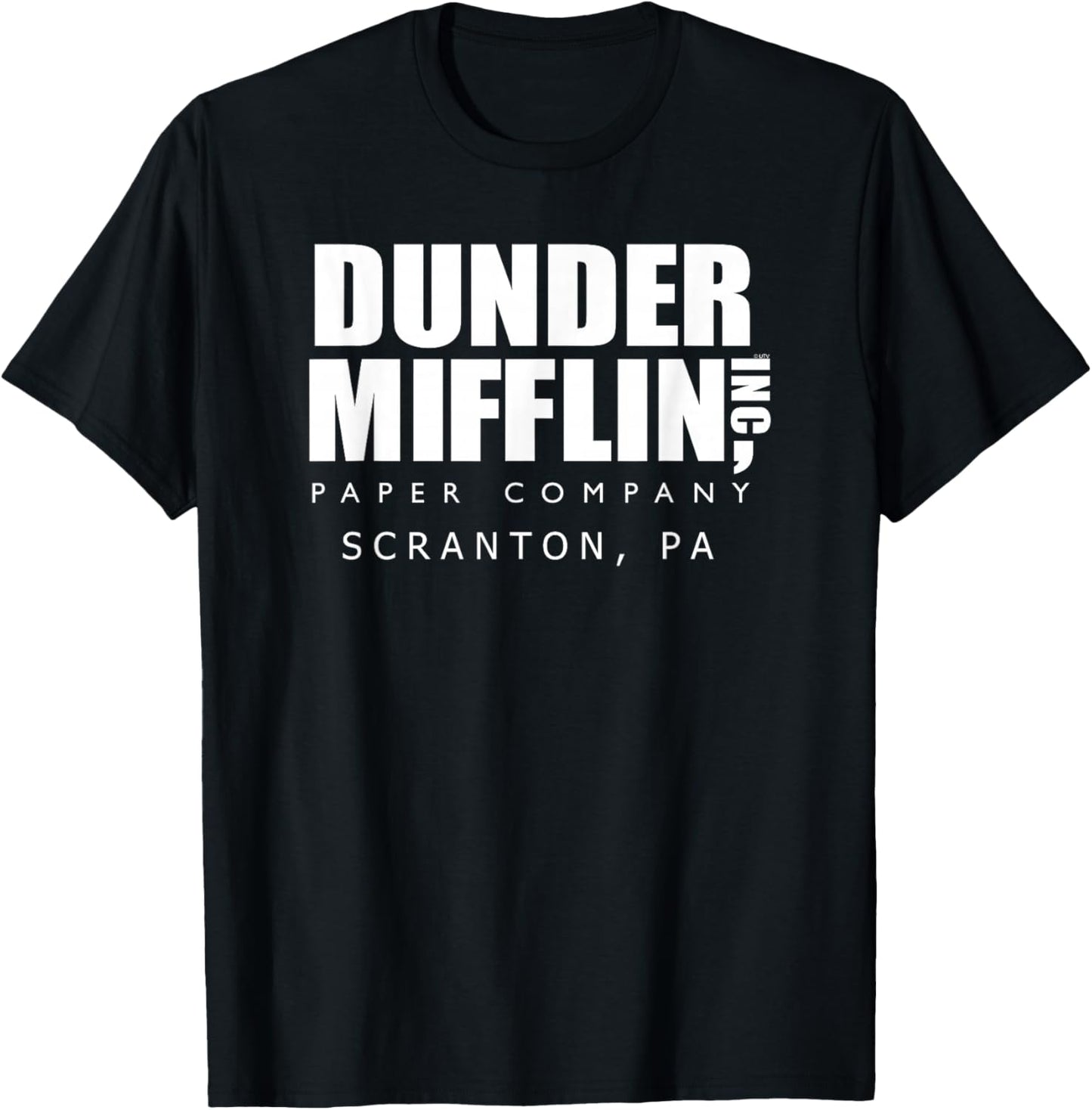 The Office Dunder Mifflin Scranton, PA T-Shirt - T-Shirt | Black