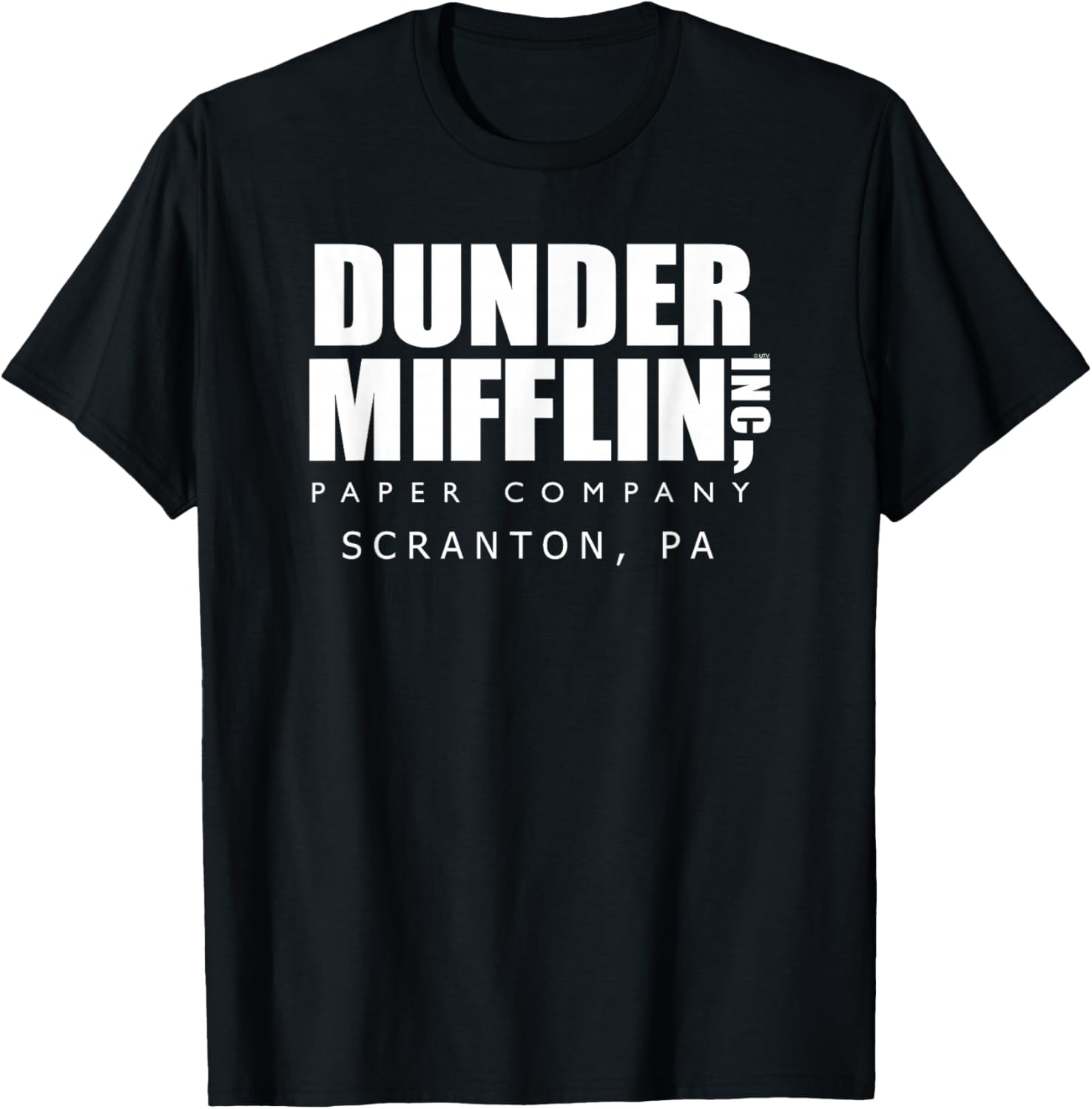 The Office Dunder Mifflin Scranton, PA T-Shirt - T-Shirt | Black
