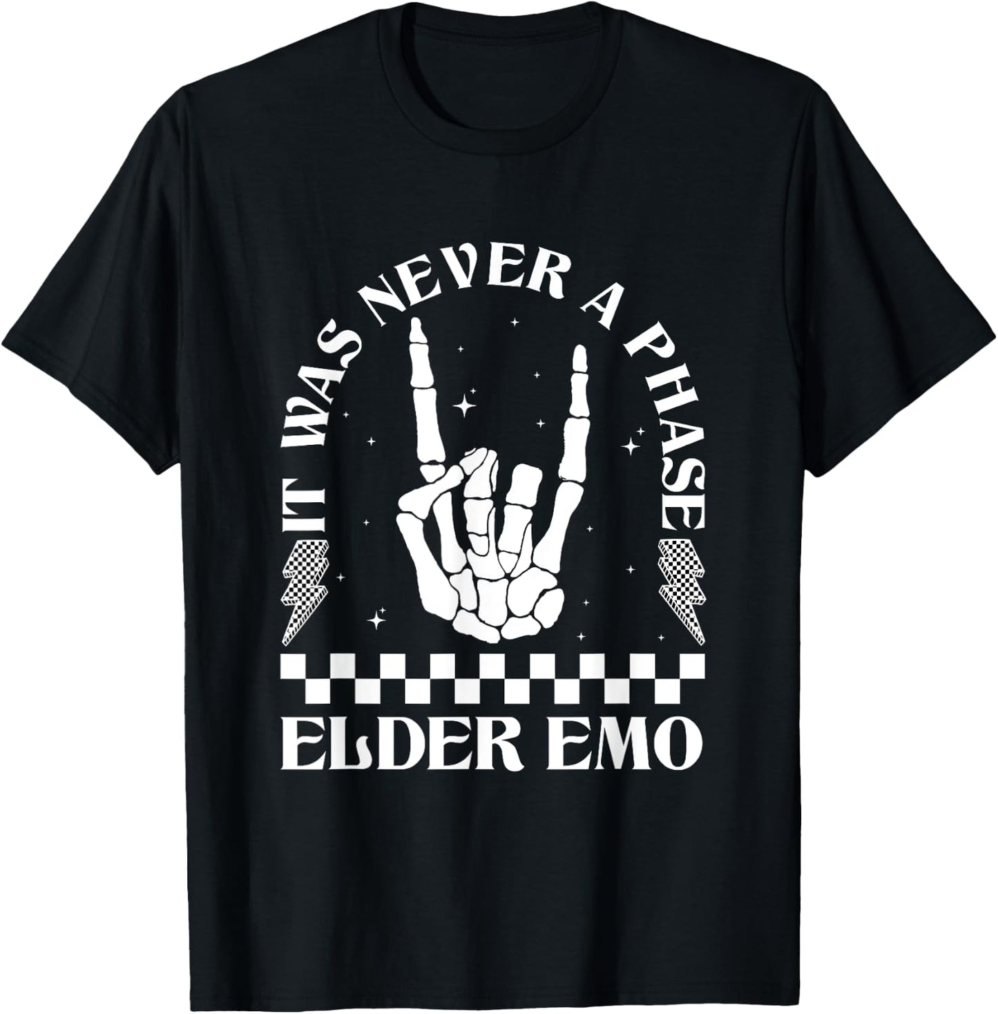 Vintage Elder Emo Club It was Never A Phase Goth Emo Music T-Shirt - T-Shirt | Black