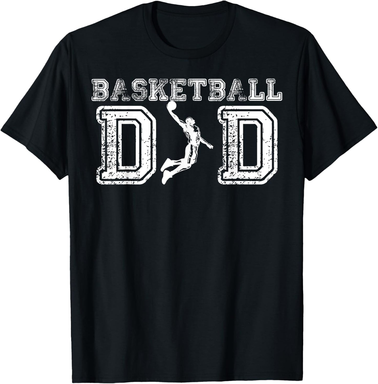 Basketball Dad Fathers Day Gift Daddy Papa Father T-Shirt - T-Shirt | Black